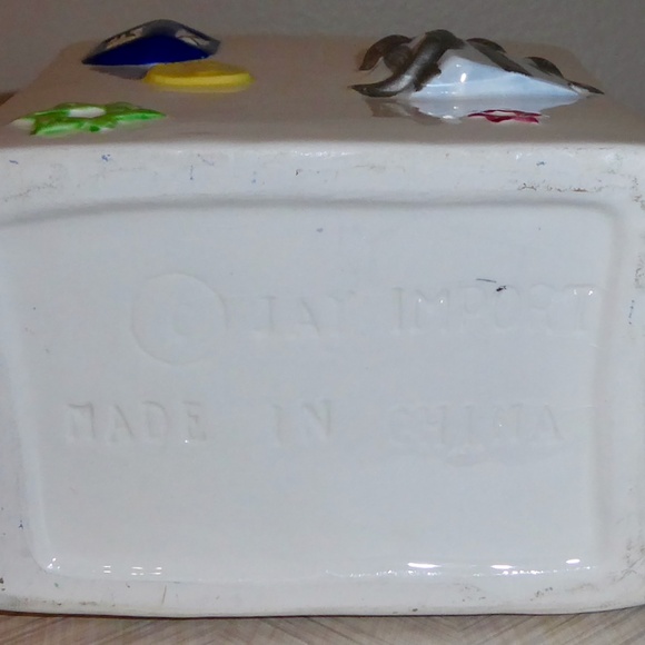 HANUKKAH CANDLE HOLDER BOX CERAMIC POTTERY RIBBON HANDLE GIFT DREIDELS STORAGE - Picture 6 of 6